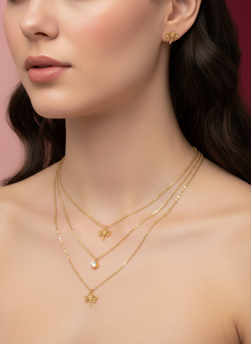 Set Collar y Aretes Libelula