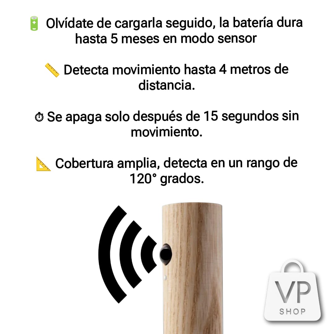 LAMPARA LUZ MAGNETICA INTELIGENTE CON SENSOR DE MOVIMIENTO