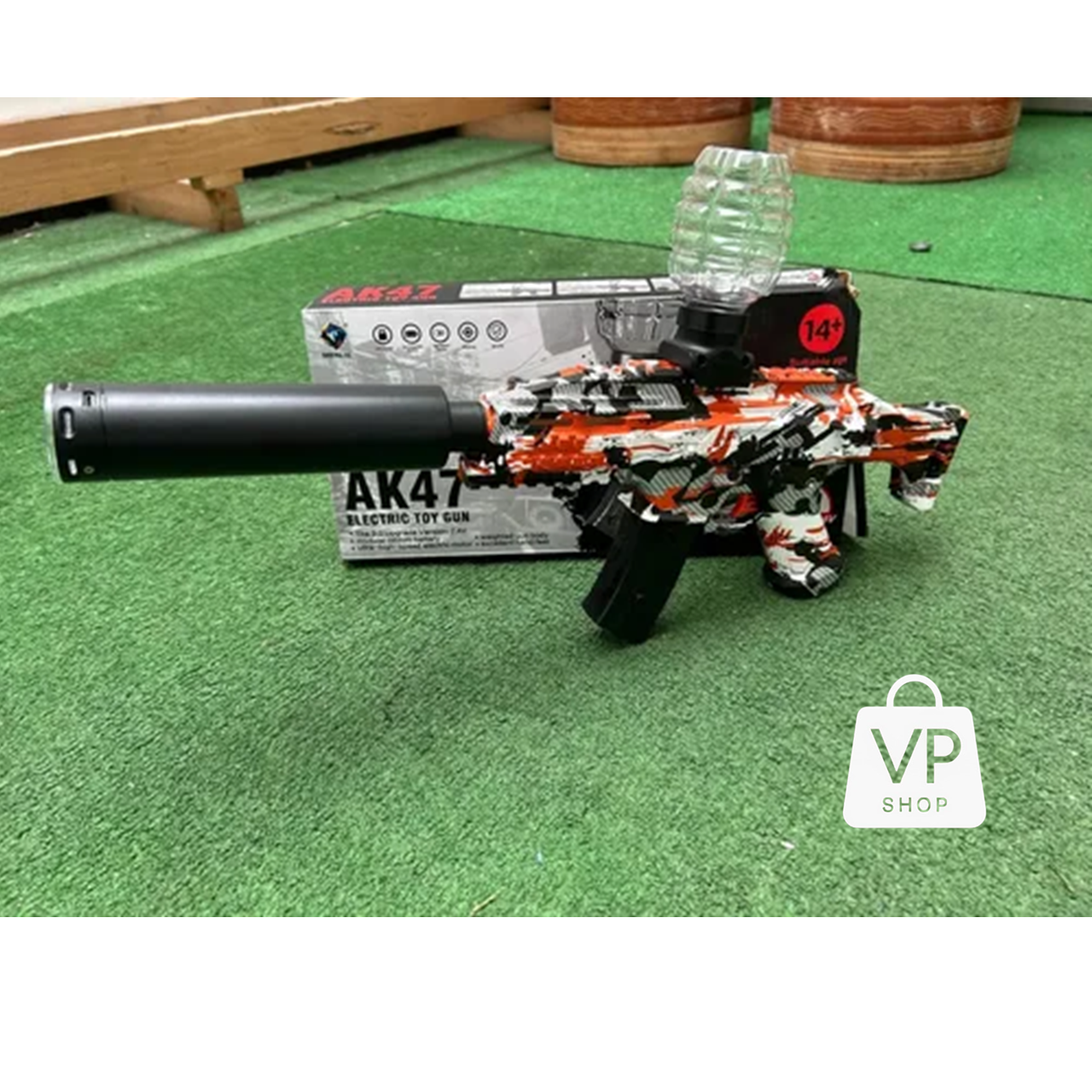 Pistola Hidrogel AK 47 Con luz