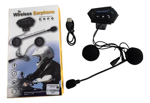 Intercomunicador BT12, auriculares bluetooth para casco