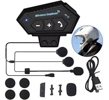 Intercomunicador BT12, auriculares bluetooth para casco