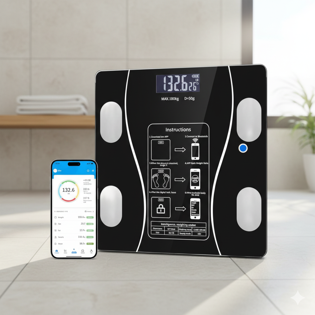 Bascula Digital Inteligente Bluetooth Recargable - imagen 1