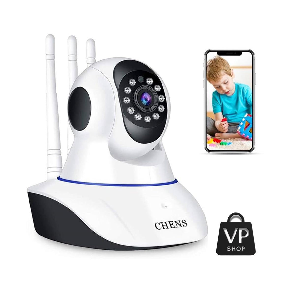 CAMARA WI FI 3 ANTENAS - imagen 1
