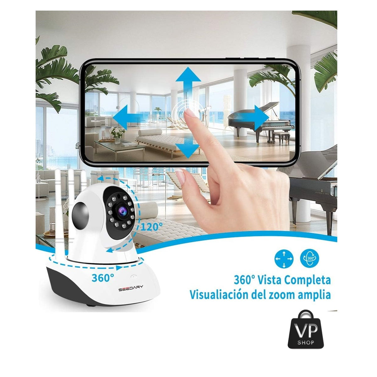 CAMARA WI FI 3 ANTENAS - imagen 2