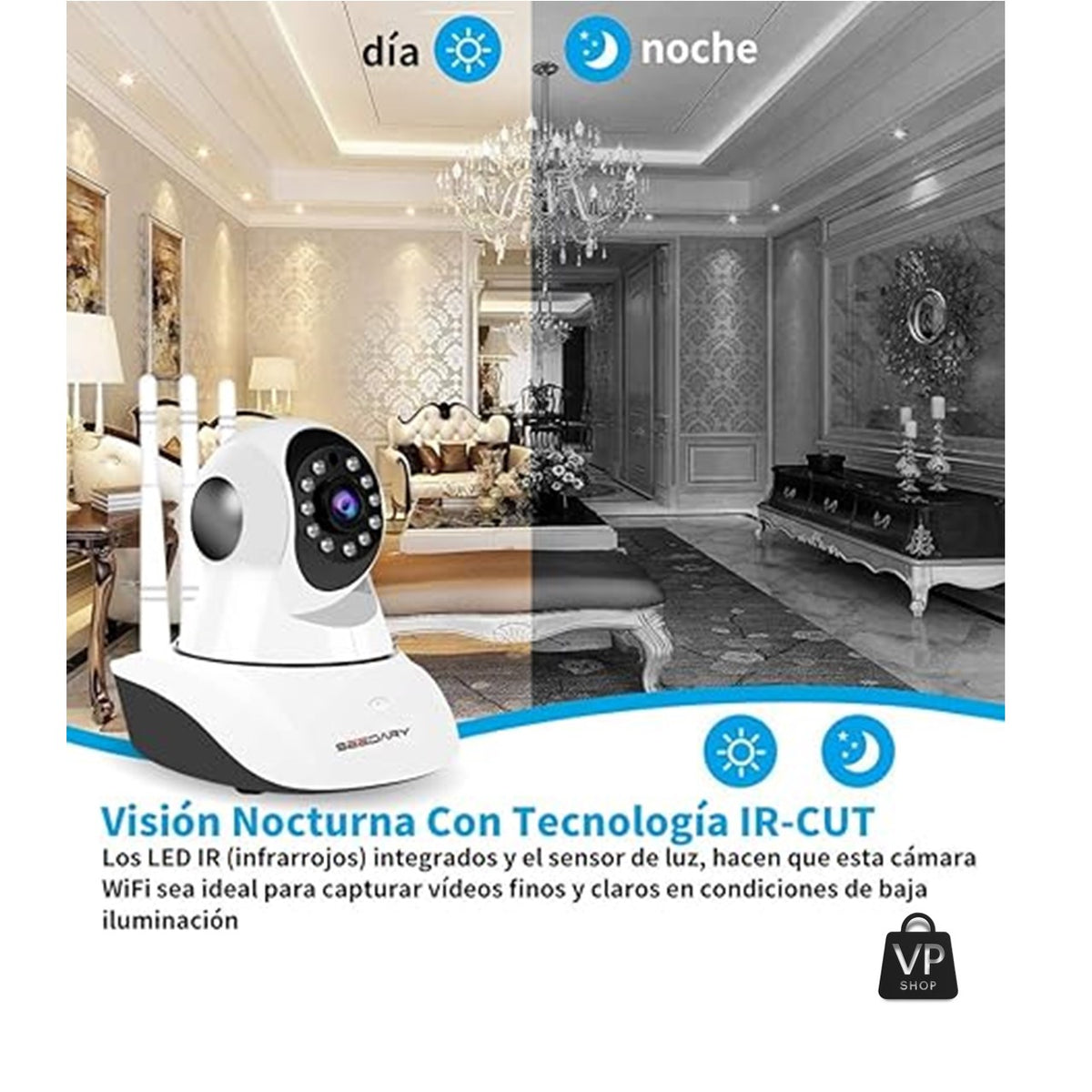 CAMARA WI FI 3 ANTENAS - imagen 3