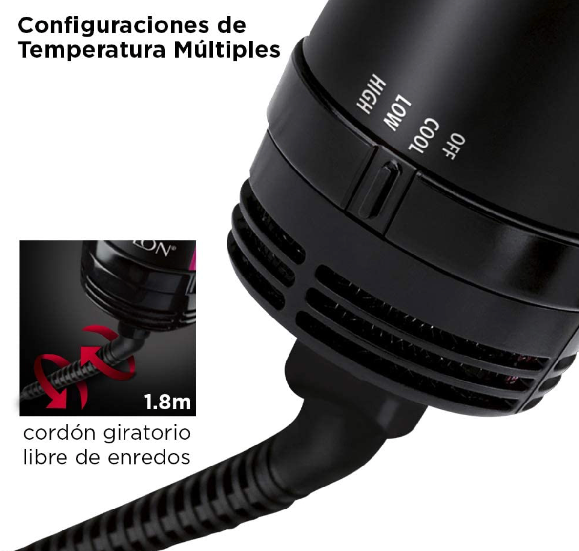 Cepillo 3 en 1 One Step Secador, Plancha y Rizadora 🌟 VOLUMINIZADOR - imagen 7