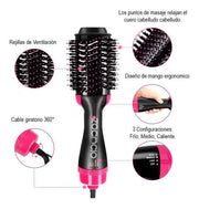 Cepillo 3 en 1 One Step Secador, Plancha y Rizadora 🌟 VOLUMINIZADOR miniatura 6