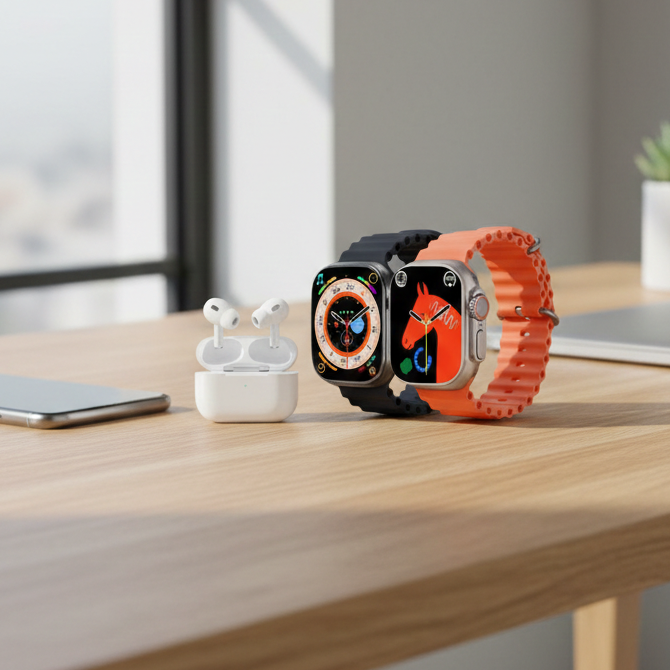 Smartwatch Ultra 2 + AirPods Pro 2 + 2 Pulsos ***