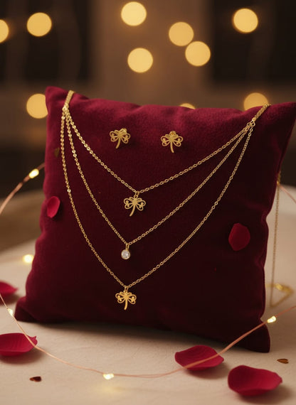 Set Collar y Aretes Libelula