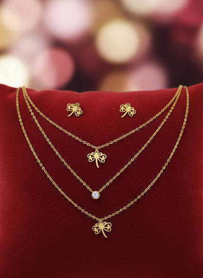 Set Collar y Aretes Libelula