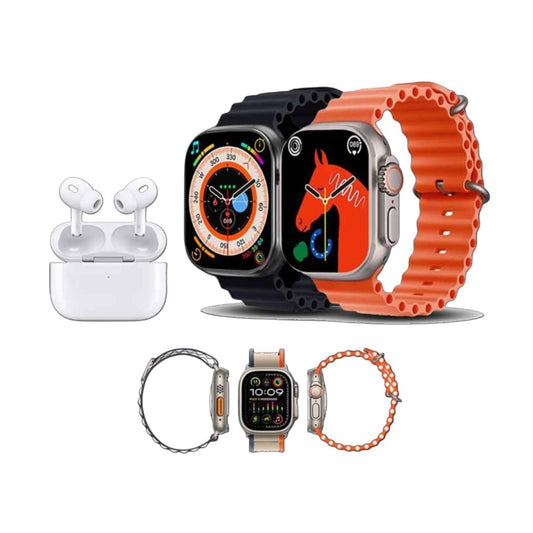 Smartwatch Ultra 2 + AirPods Pro 2 + 2 Pulsos ***