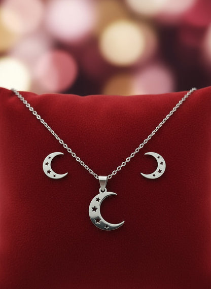 Set Collar y Aretes de Luna